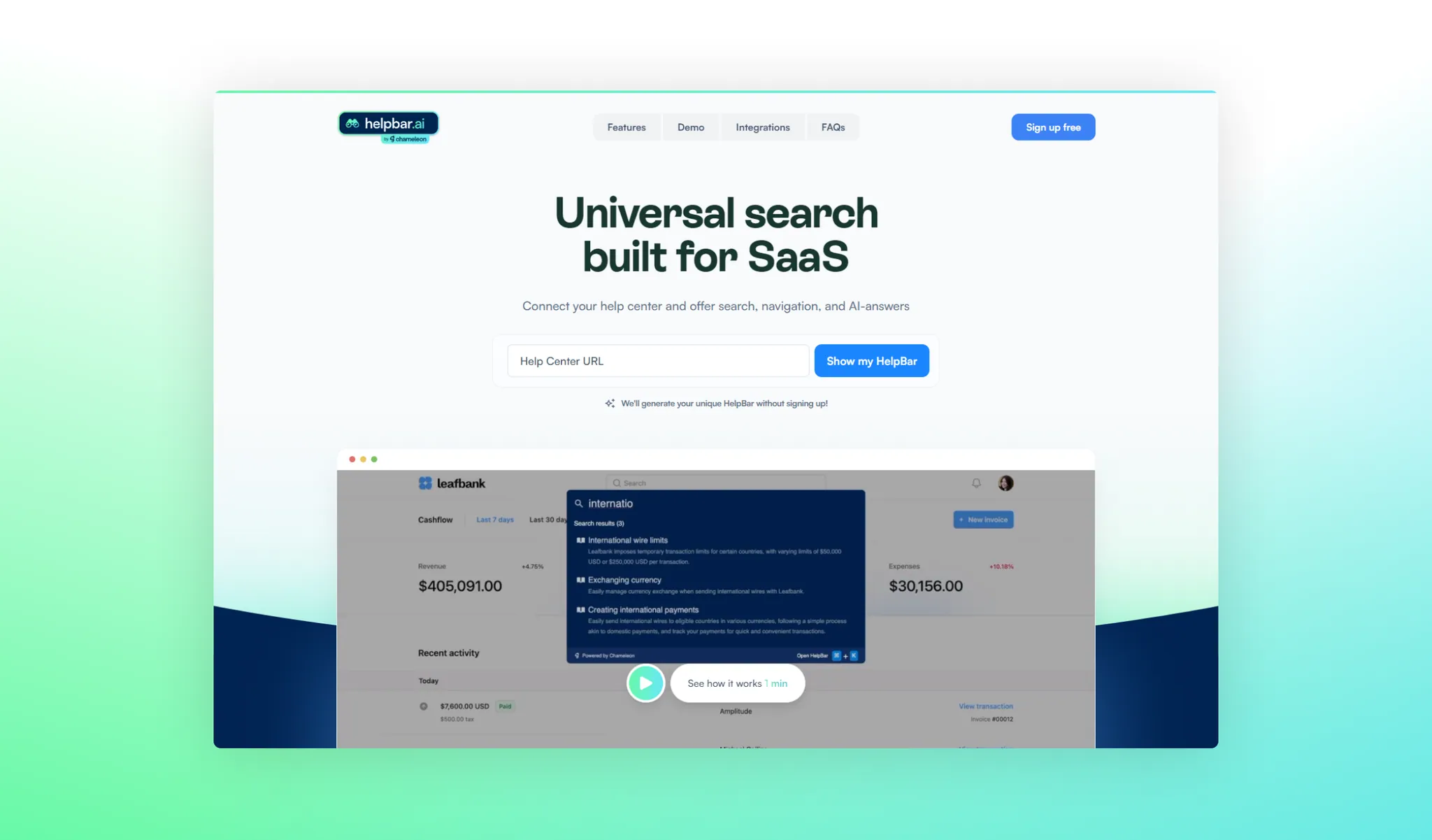 HelpBar — project screenshot