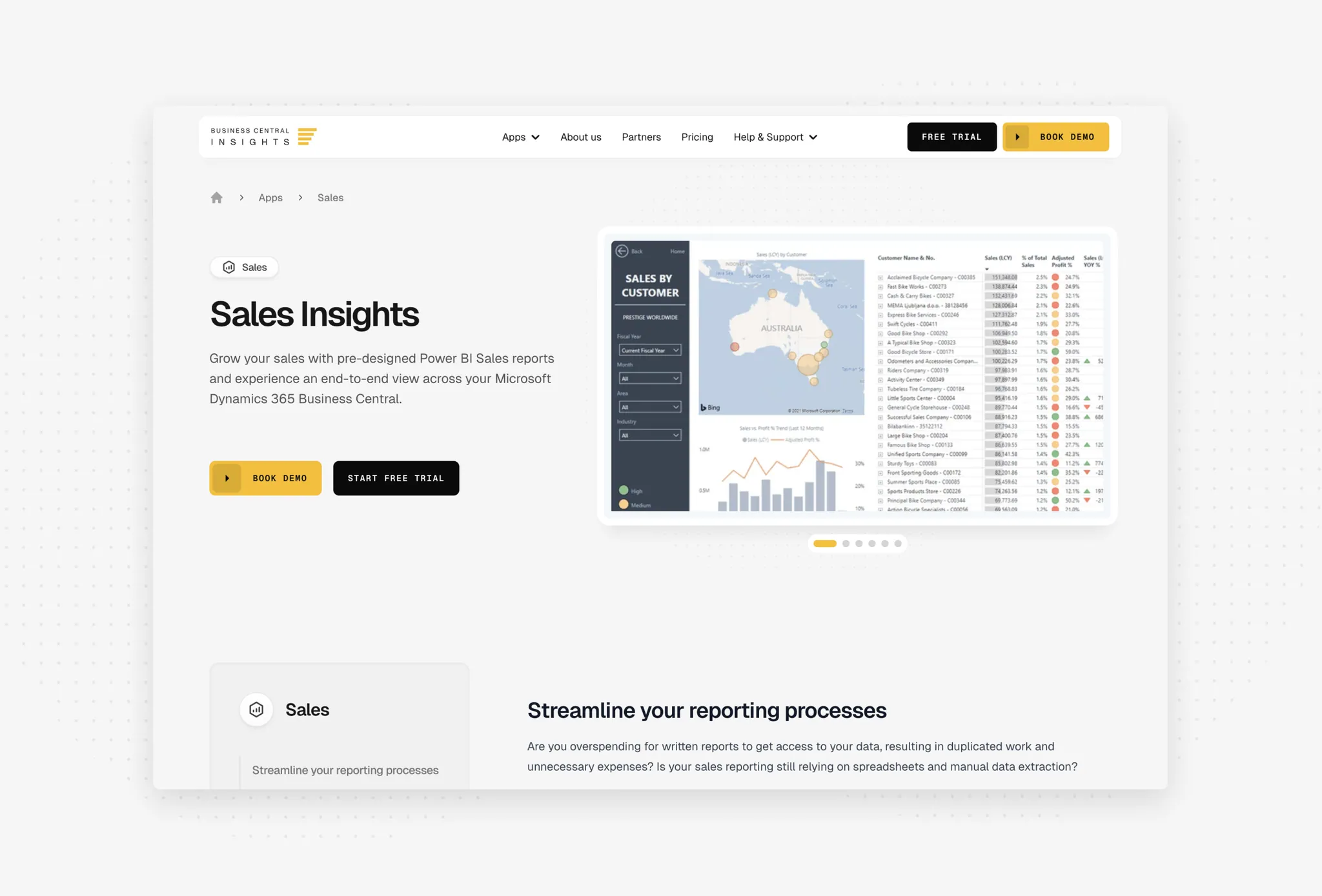 Business Central Insights — project screenshot