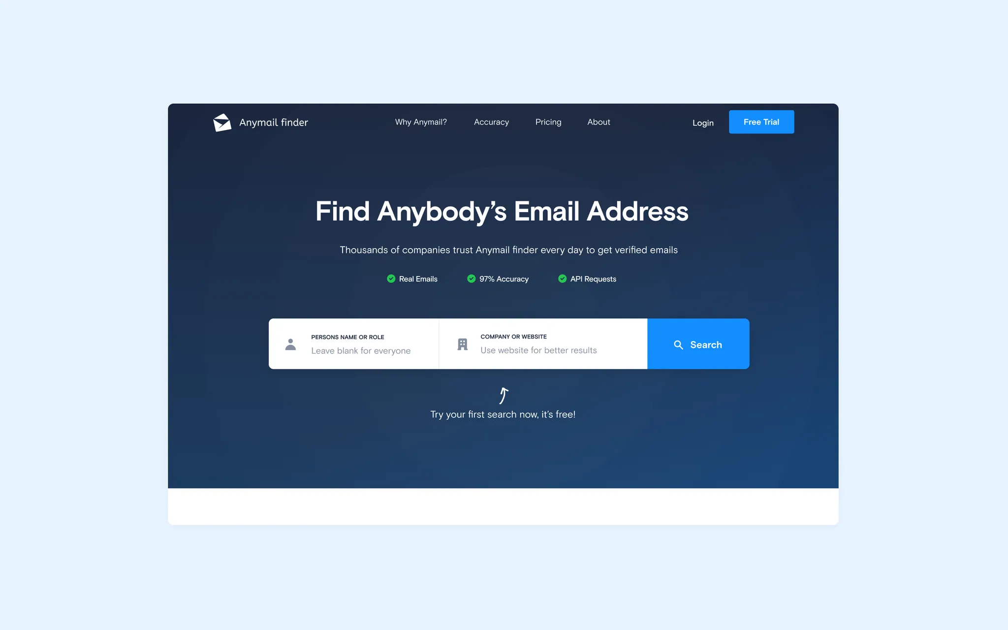 Anymail Finder — project screenshot