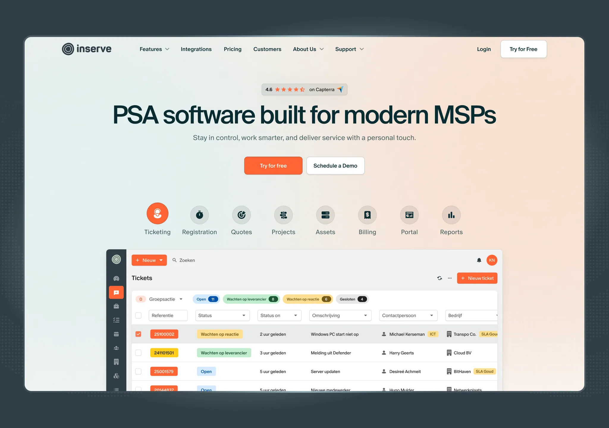Inserve — project screenshot