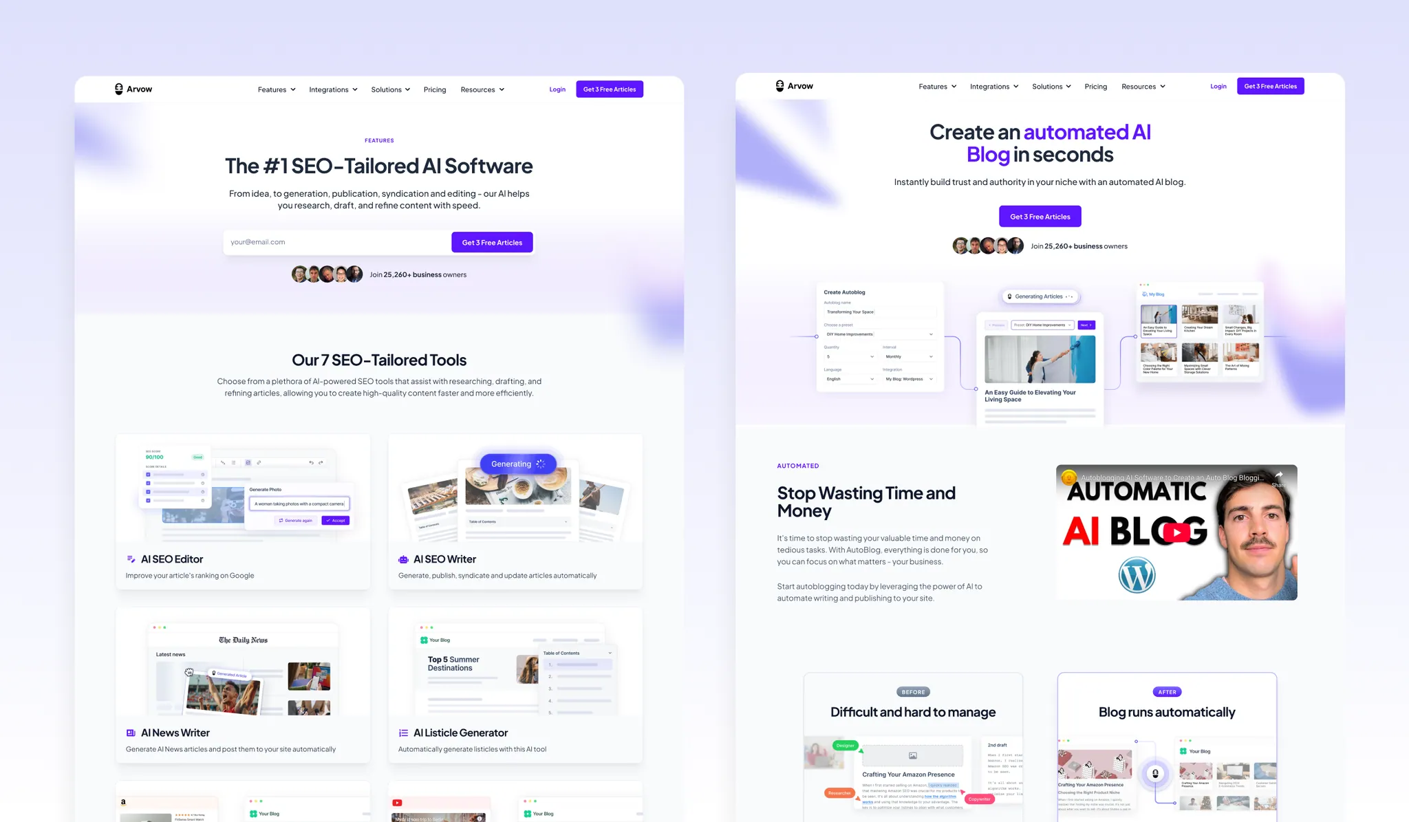 Arvow — project screenshot