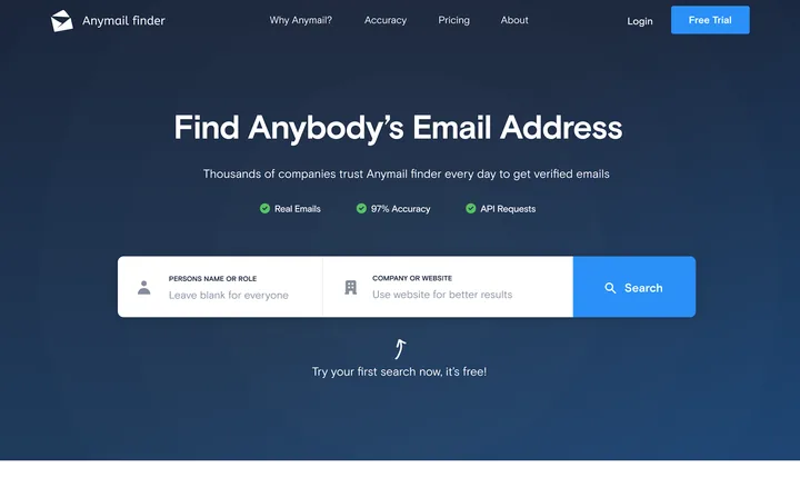 Anymail Finder — project screenshot